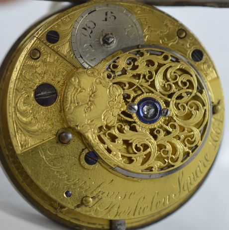 fig 1. 1830 Dwerrihouse, London Verge Fusee Pocket Watch