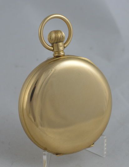 fig 1. 1907 18K Gold Waltham Full Hunter Pocket Watch