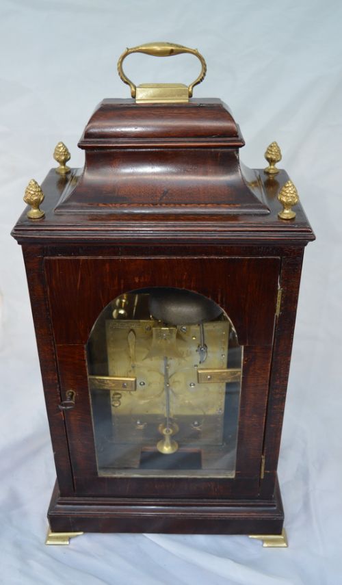 fig 1. Bullock of London Verge Twin Fusee Georgian Bracket Clock