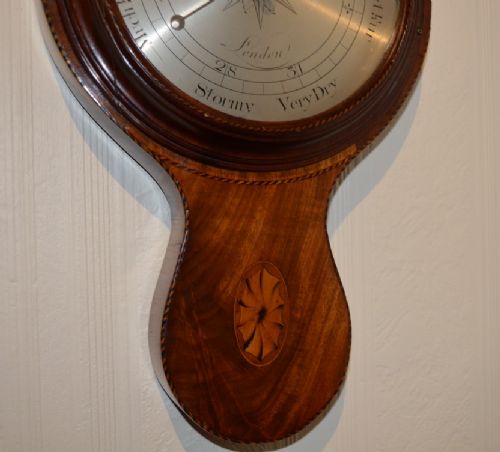 fig 1. Rarer Early Wheel Barometer Gough of London