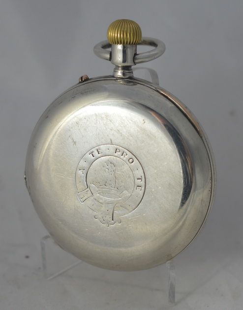 fig 1. Silver Half Hunter Gents Silver Pocket Watch