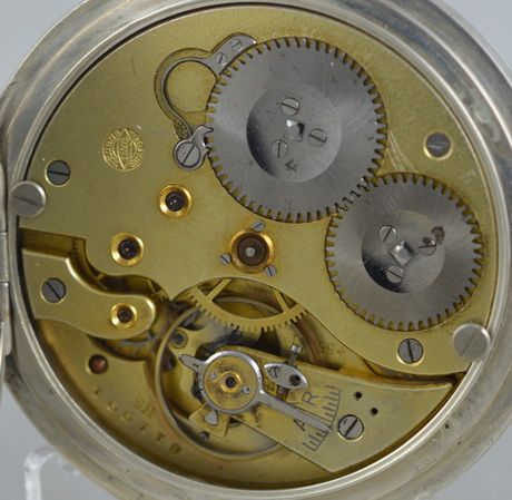 fig 1. 1924 IWC Silver Pocket Watch