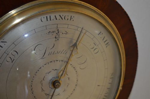 LUISETTI OF LONDON EARLY WHEEL BAROMETER - ADDITIONAL PHOTO 2