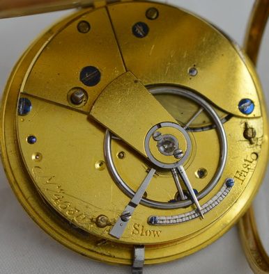 fig 1. 1837 English 18K gold Fusee Pocket Watch