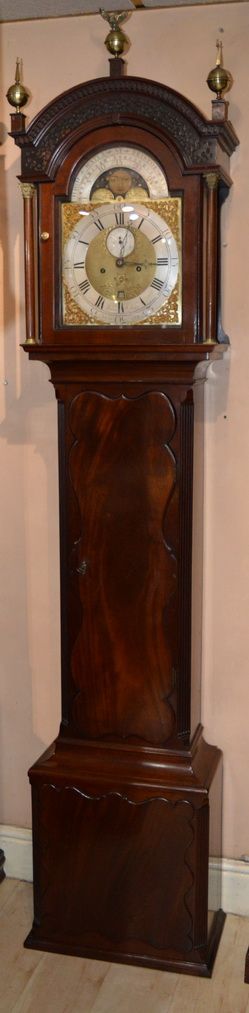 Fine Bristol Georgian Moon Phase Longcase Cclock by James Burr