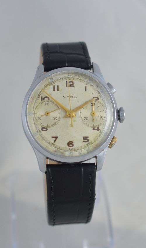 1940s Cyma Chronograph Wristwatch