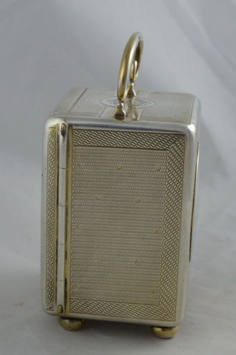 fig 1. Edwardian Silver Small Carriage clock