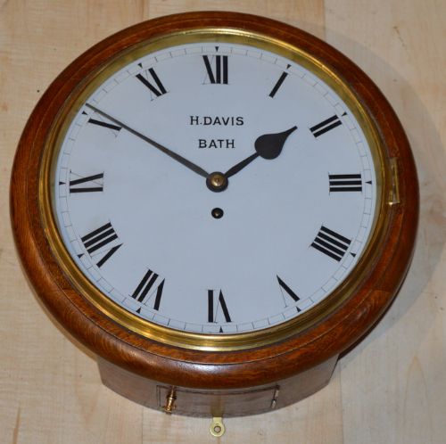 Henty Davis of Bath Fusee Dial Wall Clock