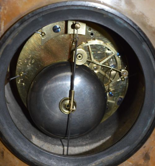 A FRENCH EMPIRE MANTLE CLOCK - ADDITIONAL PHOTO 4