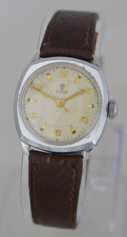 1950s Tudor 'Cushion' Cased Wristwatch