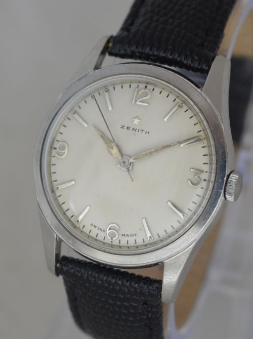 1955 Zenith Stainless Steel Wristwatch