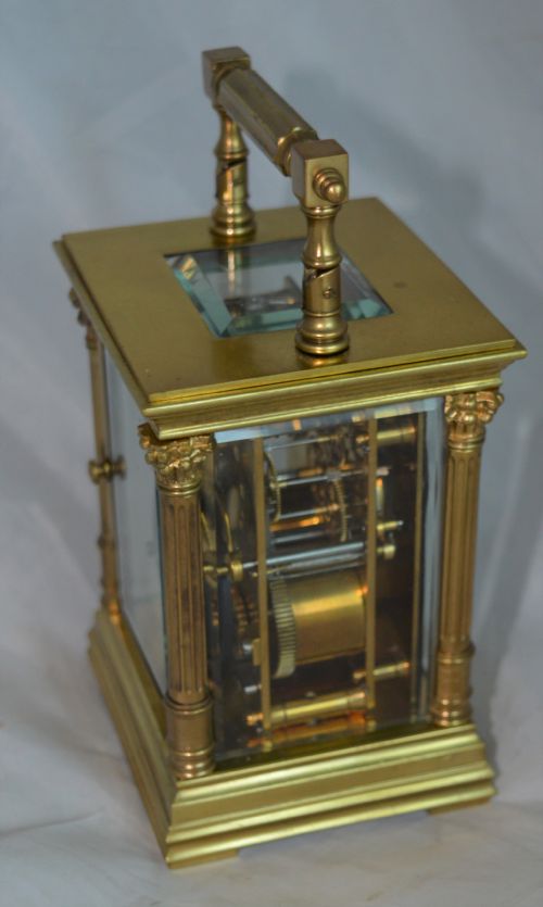 CORINTHIAN CAPPED STRIKING CARRIAGE CLOCK - ADDITIONAL PHOTO 4