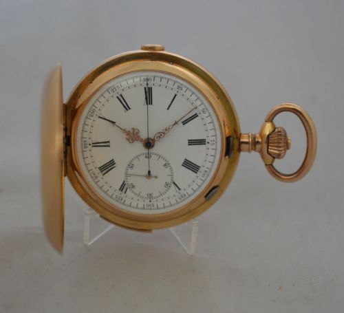18k Gold Quarter Repeating Chronograph Pocket Watch