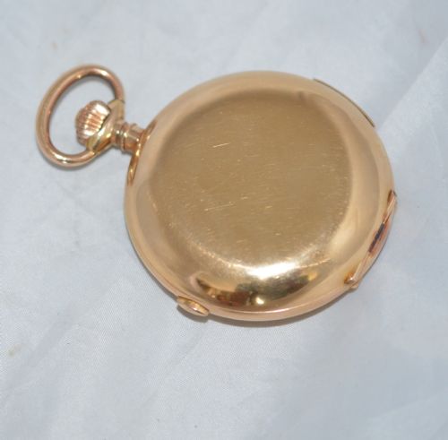 fig 1. 18k Gold quarter Repeating Chronograph Pocket Watch