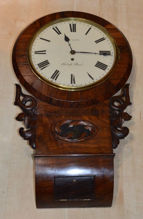 John Evans Welshpool Dropdial Fusee Wall Clock