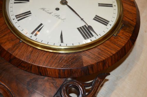 fig 1. John Evans Welshpool Dropdial Fusee wall Clock