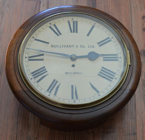Bullivant & Co Millwall Antique Wall Clock