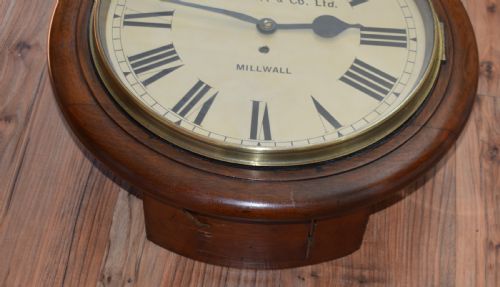 fig 1. Bullivant & Co Millwall Antique wall clock