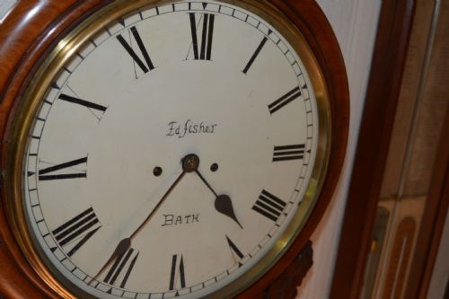 fig 1. Fisher of Bath Twin Fusee Striking Wall Clock