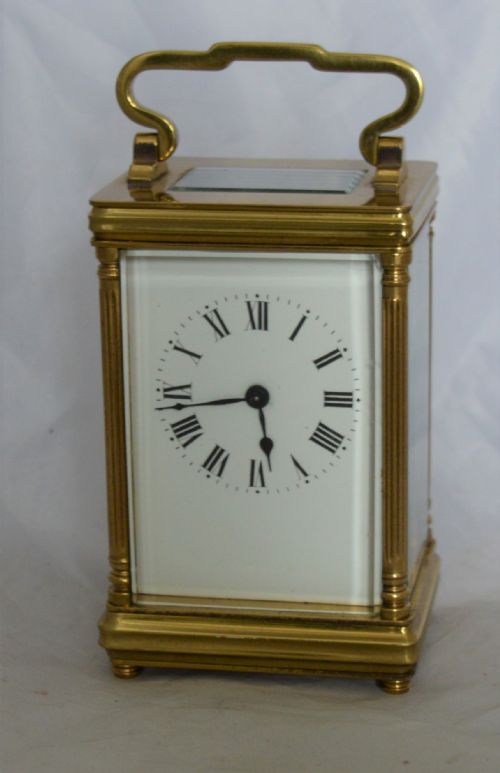 fig 1. French Brass Carriage Clock & Box