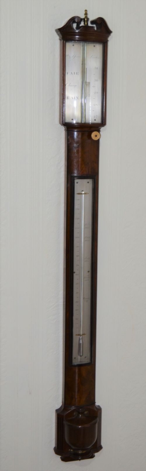 Jones of London Georgian Bow Fronted Stick Barometer