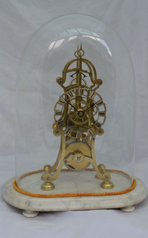 Antique 6-Spoke Skeleton Clock