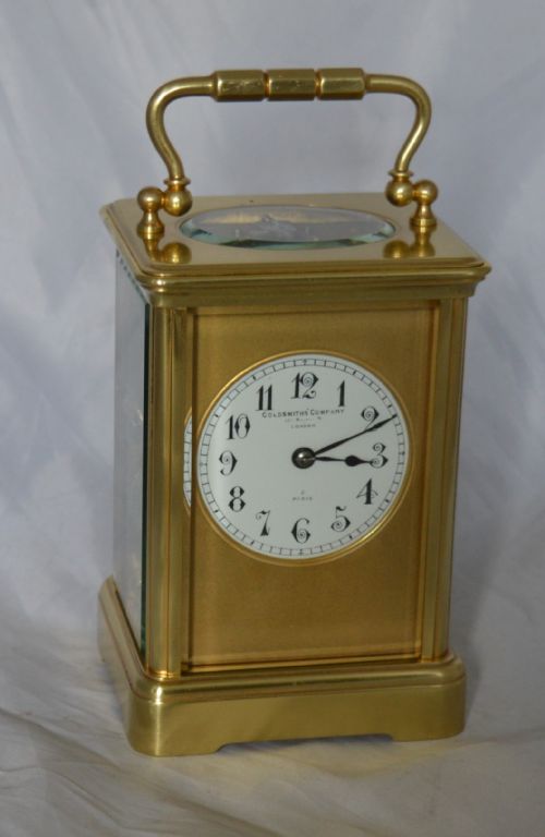 fig 1. Goldsmiths and Silversmiths, London Striking Carriage Clock & Box