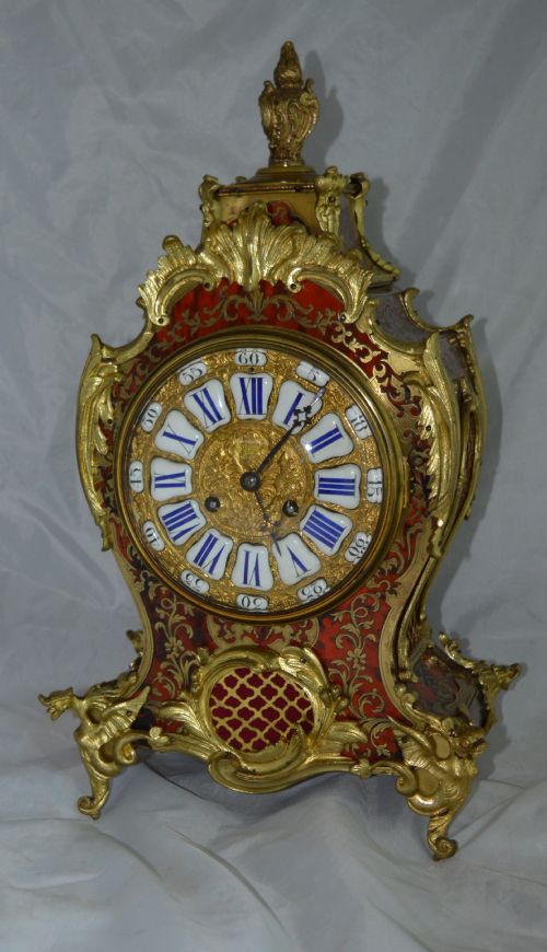 Fine Boulle Mantel Clock Richard & Co Paris