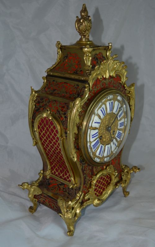fig 1. Fine Boulle Mantel Clock Richard & Co Paris