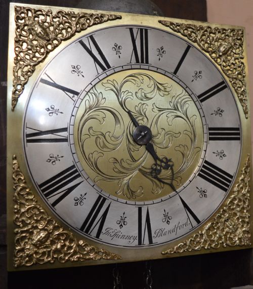 fig 1. John Spinney Blandford Forum 'Cottage' Longcase Grandfather Clock
