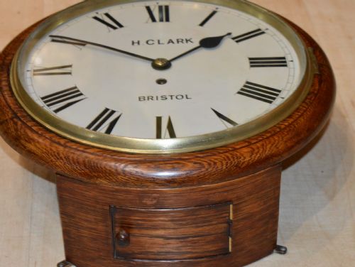 fig 1. H Clark Bristol Fusee Dial Wall Clock