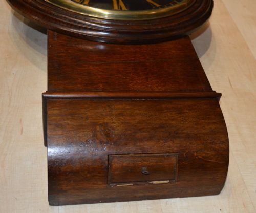 fig 1. Grimshaw & Baxter London Large Fusee Dropdial Wall Clock