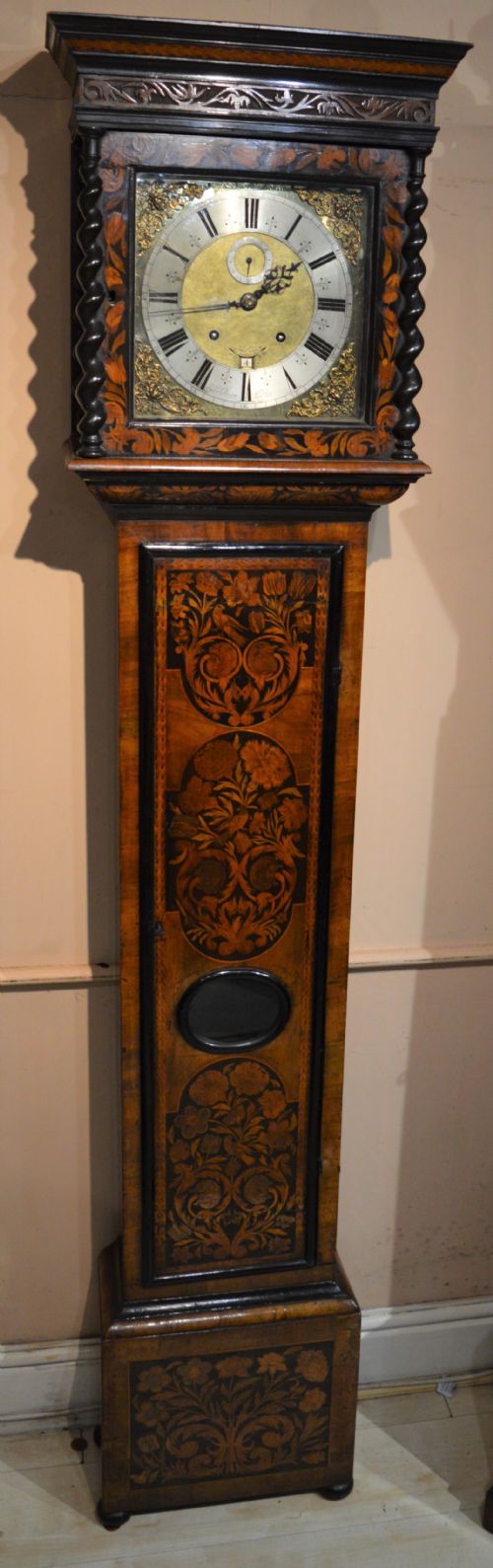 17th Century Month Duration Marquetry Walnut Longcase Sam Price London