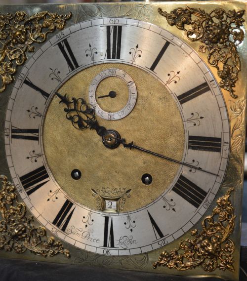 fig 2. 17th Century Month Duration Marquetry Walnut Longcase Sam Price London