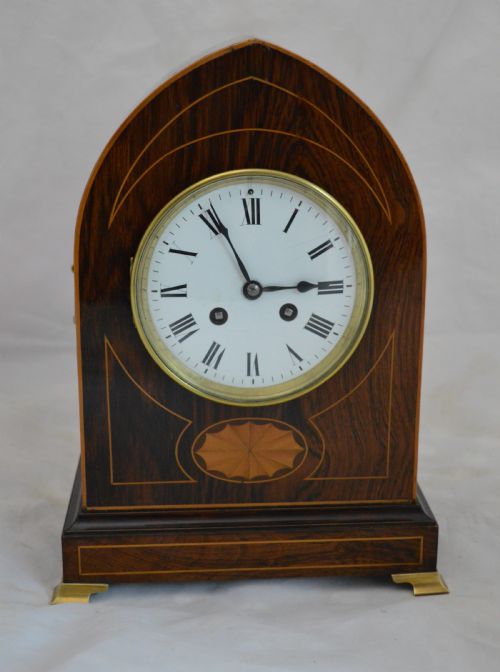 Edwardian Rosewood Mantel Clock