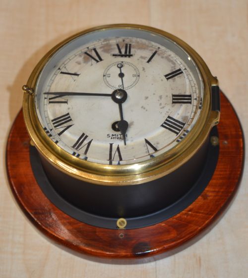 A Brass Cased Smiths Ships Clock