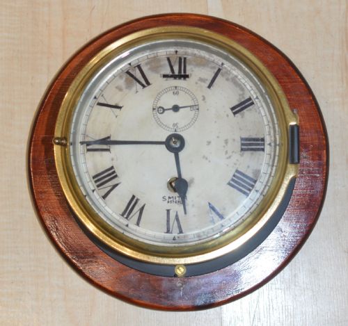 fig 1. A Brass Cased Smiths Ships Clock