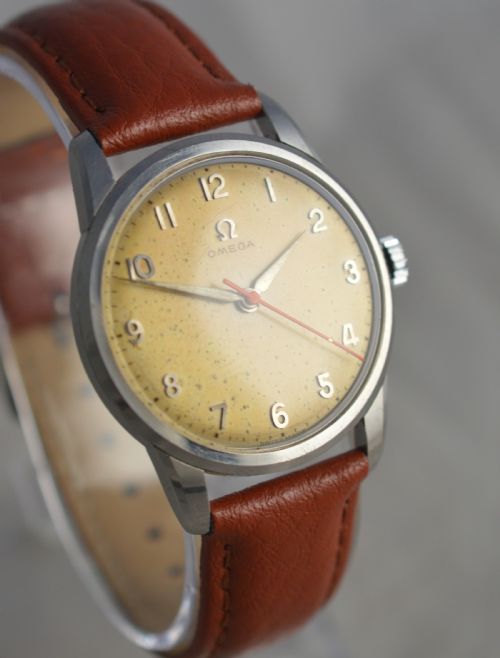 fig 1. 1959 Omega Stainless Steel Wristwatch