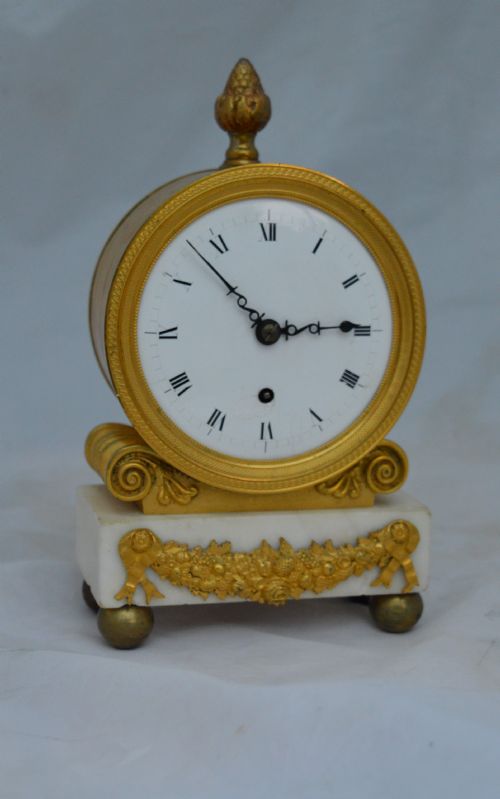 Small Regency Fusee Mantel Clock