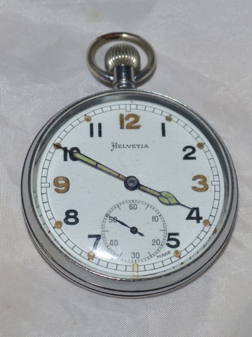 Helevitia Ww2 Period Military Issue Pocket Watch