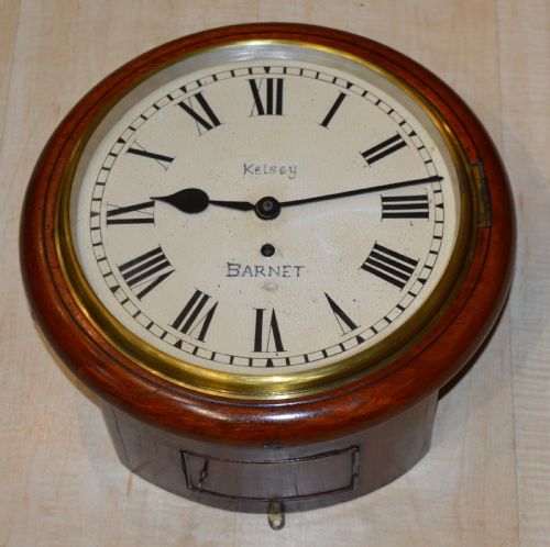 Kelsey of Barnet (London) Small 10" Fusee Dial Wall Clock