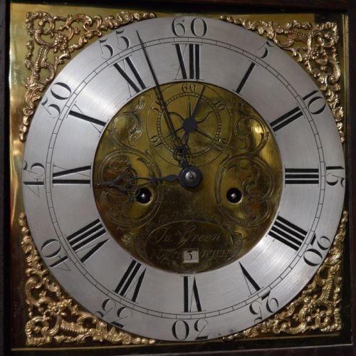 fig 1. James Green of Nantwich Georgian Longcase Grandfather Clock