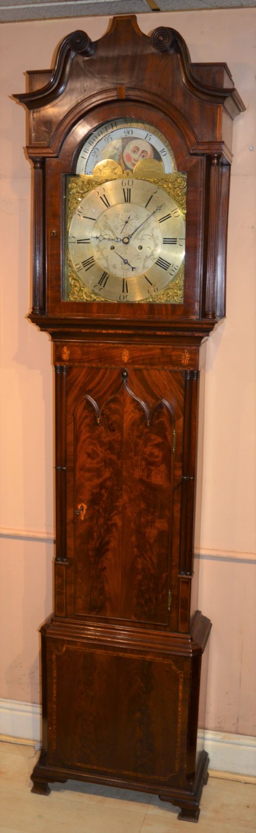 James Booth Manchester Moon Phase Longcase Grandfather Clock