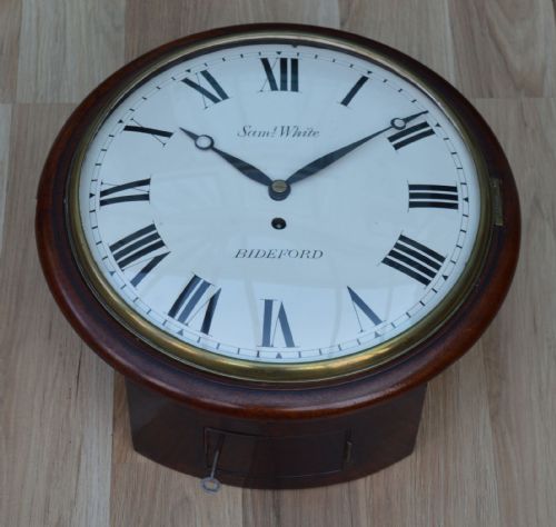 Samuel White Bideford \Georgian Convex Dial Wall Clock