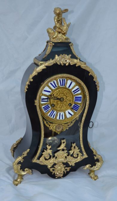 fig 1. Honore Pons Ebonised and Ormolu Mantel clock