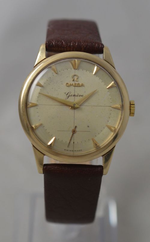 1954 Omega Geneve 9k Gold Wristwatch