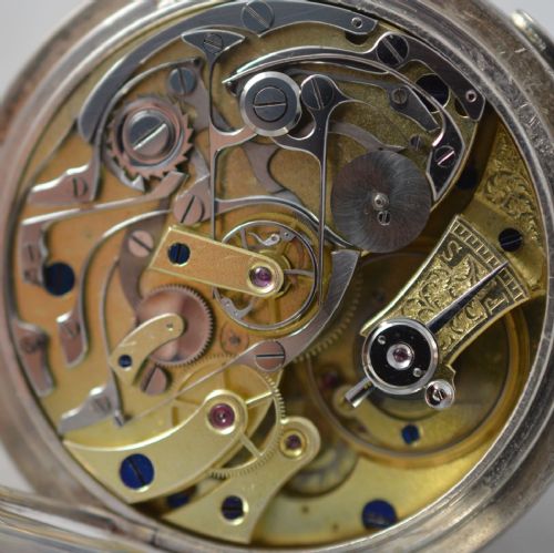 fig 1. Rattrapante, Split Second Chronograph pocket Watch