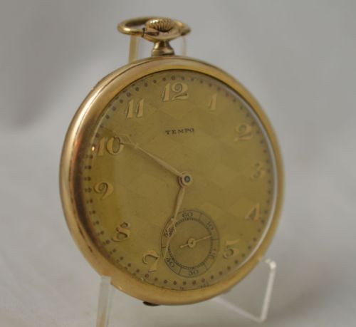 Tempo Gold Plated Pocket Watch