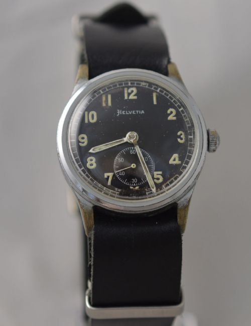 Helevitia German Military Issue Ww2 Wristwatch