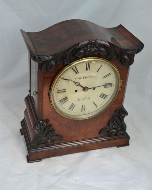 fig 1. Edward Fussell, Brighton Twin Fusee Clock, with the original Wall Bracket 